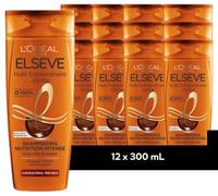 [LOT DE 12] L'Oréal Paris - Shampooing Nutrition Intense Pour Cheveux Epais et Très Secs - Cheveux Disciplinés - Huile Riche de Jojoba - Elseve Huile Extraordinaire - 300 ml