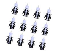 Lot de 12 lumières électroniques en plastique en forme de vampire alimentées par piles pour Halloween et décoration de la maison