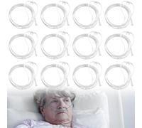 Lot de 12 lunettes de nez à oxygène : lunettes de nez de 3 m pour appareil à oxygène, Canule Nasale, lunettes de nez tube à oxygène, lunettes de nez avec tube O2 de 300 cm pour appareil à oxygène