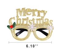 Lot de 12 lunettes de Noël à paillettes, montures de lunettes de fête, décoration de Noël, lunettes de déguisement pour les fêtes de fin d'a