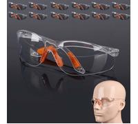 Lot de 12 lunettes de scurit lunettes de scurit lunettes de protection verres transparents pour le couleurs multiples