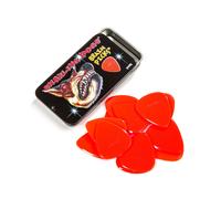 Lot de 12 m?diators en nylon D'Andrea Snarling Dog Brain avec bo?te en fer blanc (rouge 0,73 mm)