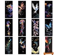 Lot de 12 marque-pages à gratter en papier pour étudiants, fonction créative avec feuilles robustes, fonction de dessin amusante, idéal pour la salle de classe, la maison, les voyages, les