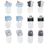 Lot de 12 marque-pages en acrylique pour journaux, planificateurs, carnets