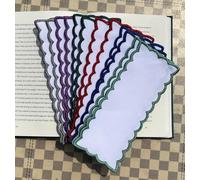 Lot de 12 marque-pages en coton Aida 16 carats à bords festonnés pour point de croix