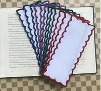 Lot de 12 marque-pages en coton Aïda 16 carats à bords festonnés pour point de croix Motif Noël