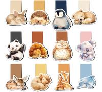 Lot de 12 Marque-Pages Magnétiques, Tixlux Marqueurs de Page Magnétiques de Style Animaux pour Enfants, Enseignants, Étudiants, Amateurs de Livres, Fans d'Animaux