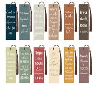 Lot de 12 marque-pages rétro pour école, lecture, cadeau | Cadeaux originaux, idées cadeau, bonbonnières de remise de diplôme, phrase motivante porte-bonheur pour femme, homme
