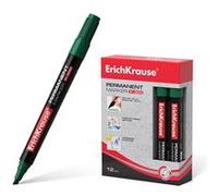 LOT de 12 Marqueur Permanent Erichkrause P-300 - Pointe biseautée - Résistant à l'eau et aux UV - Couleur Vert G