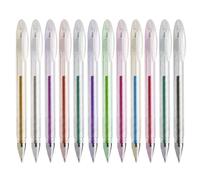 Lot de 12 marqueurs à encre gel pailletée - Stylos de coloriage à flux fluide, pointe fine - Outil de dessin rechargeable sans acide pour artistes, , adultes et étudiants