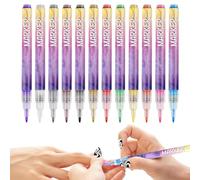 Lot de 12 marqueurs à ongles résistants à séchage rapide et imperméable pour filles, pour peindre, pointer, travaux manuels, maison, salon, femme, fille, Noël