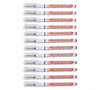 Lot de 12 marqueurs à tête longue pour le travail du bois, outil de marquage à trou profond avec pointe de 20 mm, à base d'huile, étanche, séchage rapide, pour bois, métal