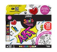 Lot de 12 marqueurs acryliques SKRIB - Pébéo