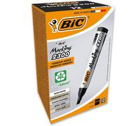 Lot de 12 marqueurs - Indélébile - Permanent - Noir - Marking 2300 - Bic