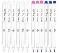 Lot de 12 Marqueurs Multicolores Effaçables à l'Eau et à l'Air Libre - Encre Soluble - Stylos pour Couture