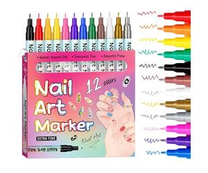 Lot de 12 marqueurs pour - Stylos de précision - - Peinture non toxique à base d'eau - Outils de coordination - Main - Qualité SA