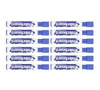 Lot de 12 marqueurs ronds à base d'eau à séchage rapide pour tableau blanc