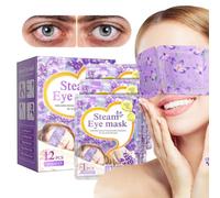 Lot de 12 masques à vapeur auto-chauffants, compresses chaudes et humides, réutilisables, pour détendre les yeux fatigués | Masque portable pour femme, voyage, maison, soulagement du stress, sommeil