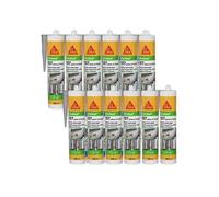 Lot de 12 mastics acryliques SIKA Sikaseal 107 Joint et fissure - Gris - 300ml