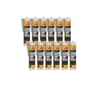 Lot de 12 mastics classés au feu pour joints SIKA - Sikasil 670 Fire - Gris - 300ml