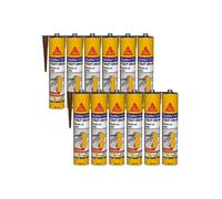 Lot de 12 mastics colle multi-usages SIKA Sikaflex 11 FC Purform - Marron - 300 ml