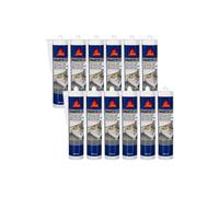 Lot de 12 mastics silicone universel SIKA Sikasil-P Marine - Blanc - 300ml