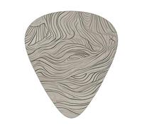 Lot de 12 médiators à texture linéaire imprimée - 12 médiators fins, moyens et épais, adaptés pour guitare, basse, guitare électrique et ukulélé