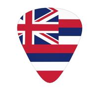 Lot de 12 médiators antidérapants pour guitare électrique, guitare acoustique, ukulélé, motif drapeau hawaïen