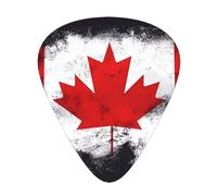 Lot de 12 médiators avec drapeau canadien - Résistants et antidérapants - Différentes tailles - Pour guitare électrique, guitare acoustique, ukulélé