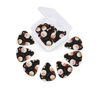 Lot de 12 médiators avec étui de rangement - Décoration de Noël - Joli médiators pour guitare acoustique et électrique - 0,46 mm, 0,71 mm, 0,96 mm, fins, moyens et lourds - Pour débutants et musiciens