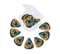 Lot de 12 médiators avec étui de rangement en forme d'animaux pour guitare acoustique et électrique - 0,46 mm, 0,71 mm, 0,96 mm, fin, moyen, lourd pour débutants et musiciens