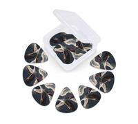 Lot de 12 médiators avec étui de rangement pour guitare acoustique électrique basse 0,46 mm, 0,71 mm, 0,96 mm, fins, moyens et lourds pour débutants et musiciens