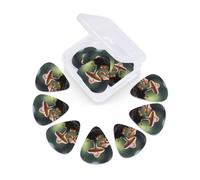 Lot de 12 médiators avec étui de rangement pour guitare acoustique électrique basse 0,46 mm, 0,71 mm, 0,96 mm, fins, moyens et lourds pour débutants et musiciens