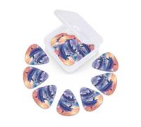 Lot de 12 médiators avec étui de rangement pour guitare acoustique électrique basse 0,46 mm, 0,71 mm, 0,96 mm, fins, moyens et lourds pour débutants et musiciens