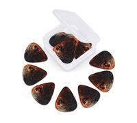 Lot de 12 médiators avec étui de rangement Wild Wolf in the Fire pour guitare basse acoustique électrique 0,46 mm, 0,71 mm, 0,96 mm, fins, moyens et lourds pour débutants et musiciens