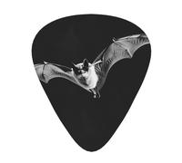 Lot de 12 médiators Bats In The Sky Wzywhj Prints en ABS pour guitare basse, ukulélé, guitare acoustique ou électrique