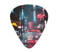Lot de 12 médiators Cyber Neon StreetGuitar - Trois épaisseurs différentes pour guitare électrique acoustique et autres instruments