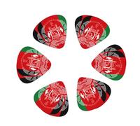 Lot de 12 médiators de guitare avec 3 épaisseurs différentes pour guitare électrique et acoustique Motif drapeau de l'Afghanistan