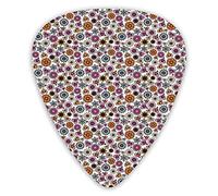 Lot de 12 médiators de guitare avec boîte fine, formes romantiques colorées avec motifs ethniques, cercles de mandala, inspirations orientales, coffret cadeau spécial plectres de guitare pour guitaris