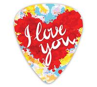 Lot de 12 médiators de guitare avec boîte fine, style pinceau, message de célébration de la Saint-Valentin, image de mon autre moitié de célébration, coffret cadeau spécial plectres de guitare pour gu