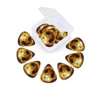 Lot de 12 médiators de guitare avec étui de rangement pour guitare acoustique et électrique - 0,46 mm, 0,71 mm, 0,96 mm, fins, moyens et lourds pour débutants et musiciens