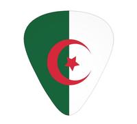 Lot de 12 médiators de guitare avec motif drapeau de l'Algérie pour guitares acoustiques et électriques