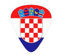 Lot de 12 médiators de guitare - Drapeau de la République de Croatie - Impression confortable et résistante à l'usure - Son net pour guitare et ukulélé