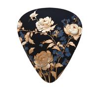 Lot de 12 médiators de guitare élégants et durables en plaqué or - Trois types de médiators fins, moyens et lourds - Convient pour guitare, basse, guitare électrique, ukulélé,
