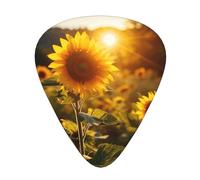 Lot de 12 médiators de guitare imprimés champ de fleurs de viol, comprend des jauges fines, moyennes, lourdes, adaptées pour guitare, ukulélé