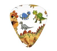 Lot de 12 médiators de guitare imprimés de dinosaures - Confortables et polyvalents pour tous les styles de guitare et joueurs