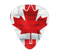 Lot de 12 médiators de guitare imprimés drapeau canadien - Confortables et polyvalents pour tous les styles de guitare et joueurs