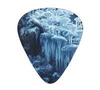 Lot de 12 médiators de guitare La Reine des Neiges Forêt des Neiges de tailles fines, moyennes et épaisses, adaptés pour guitare électrique et divers instruments
