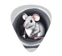 Lot de 12 médiators de guitare Mouse in the Hole Prints confortables et résistants à l'usure pour guitare et ukulélé
