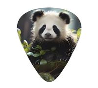 Lot de 12 médiators de guitare Panda Cubs in the Forest Impressions confortables et résistantes à l'usure Son net pour guitare et ukulélé